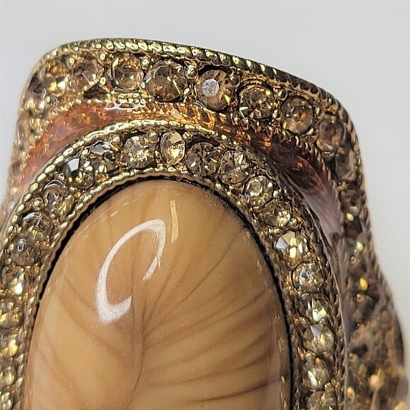 VINTAGE Large Fashion Oval Ring - Picture 5 of 11